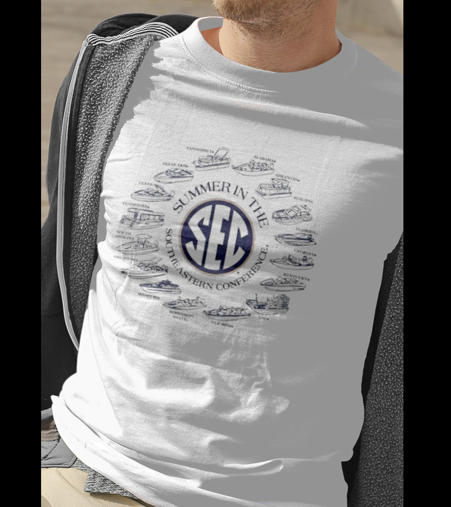 SEC Southeastern Conference Summer Boating Team Circle T-Shirt