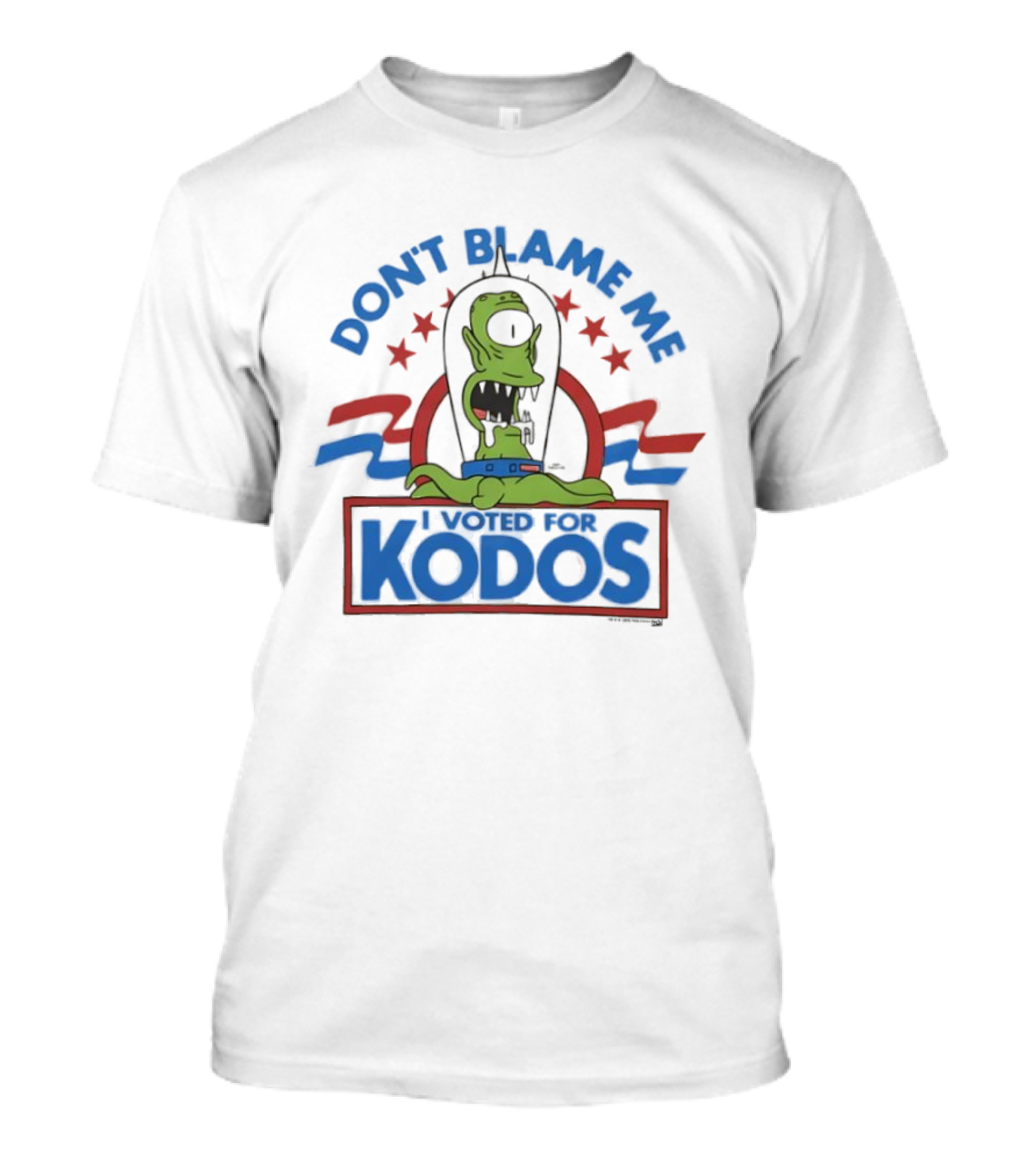 The Simpsons Don't Blame Me I Voted For Kodos Alien Election Humor T-Shirt