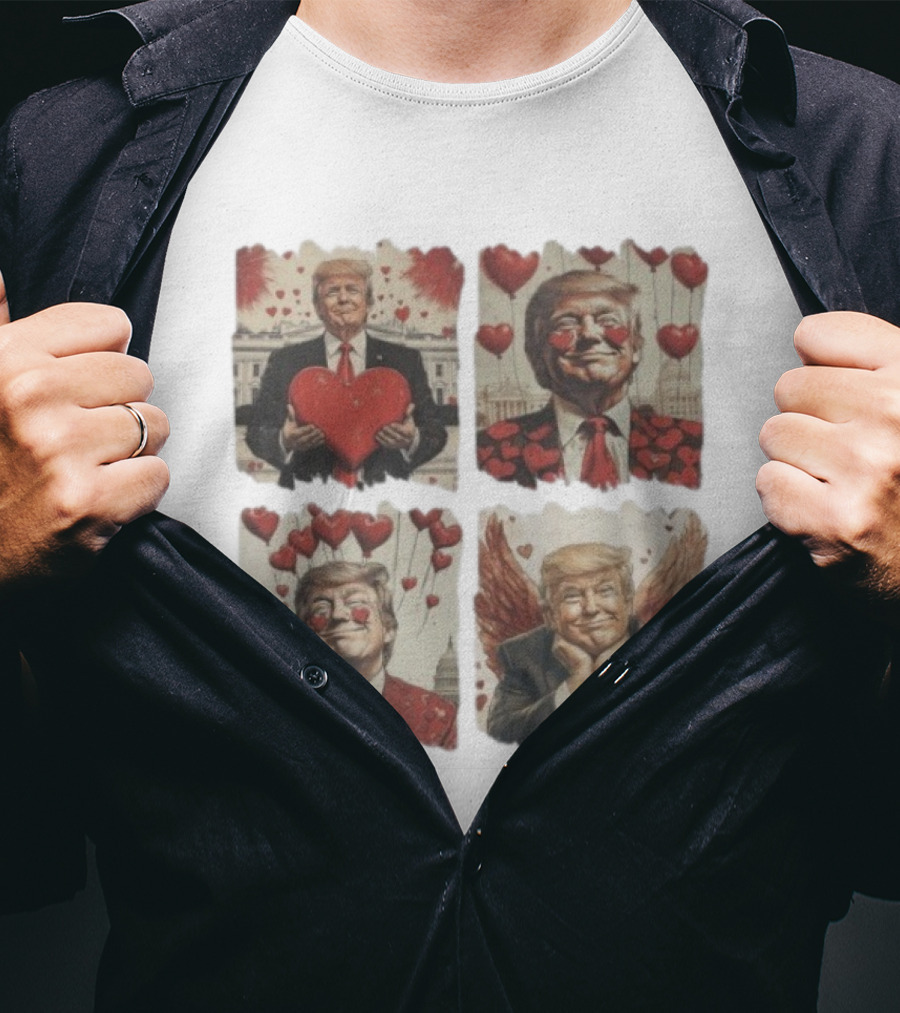 Trump 4 Square Valentine T-Shirt