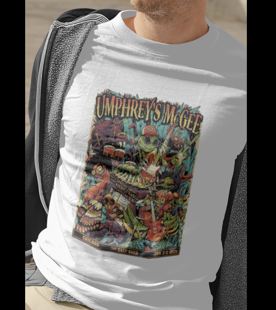 Umphrey's McGee Special Guests Andy Frasco Salt Shed Chicago Jan 2 3 2026 T-Shirt