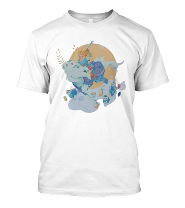 Zeldathon Mythos Zelda Series Snowy Adventure White Beast And Gems T-Shirt
