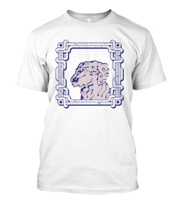 All Seeing Dog In Ornate Frame With Third Eye Vision T-Shirt