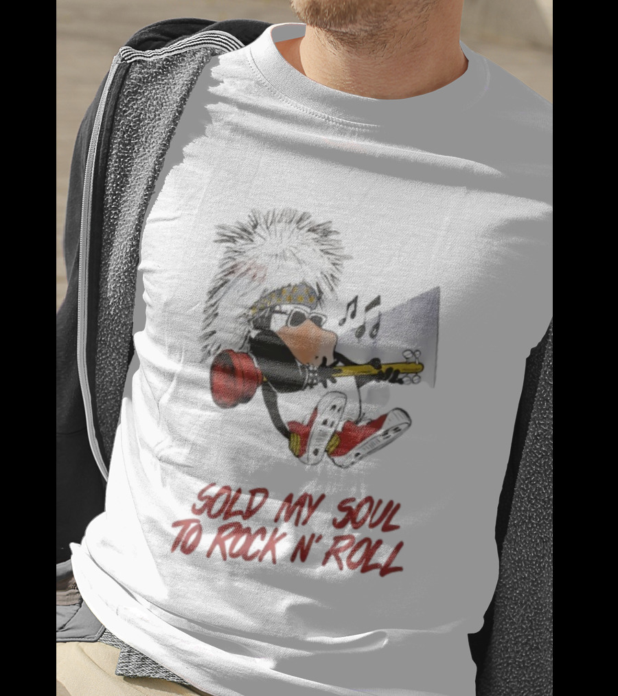 Bloom County 1986 Sold My Soul To Rock N' Roll Comic Penguin Music Fan Merch T-Shirt