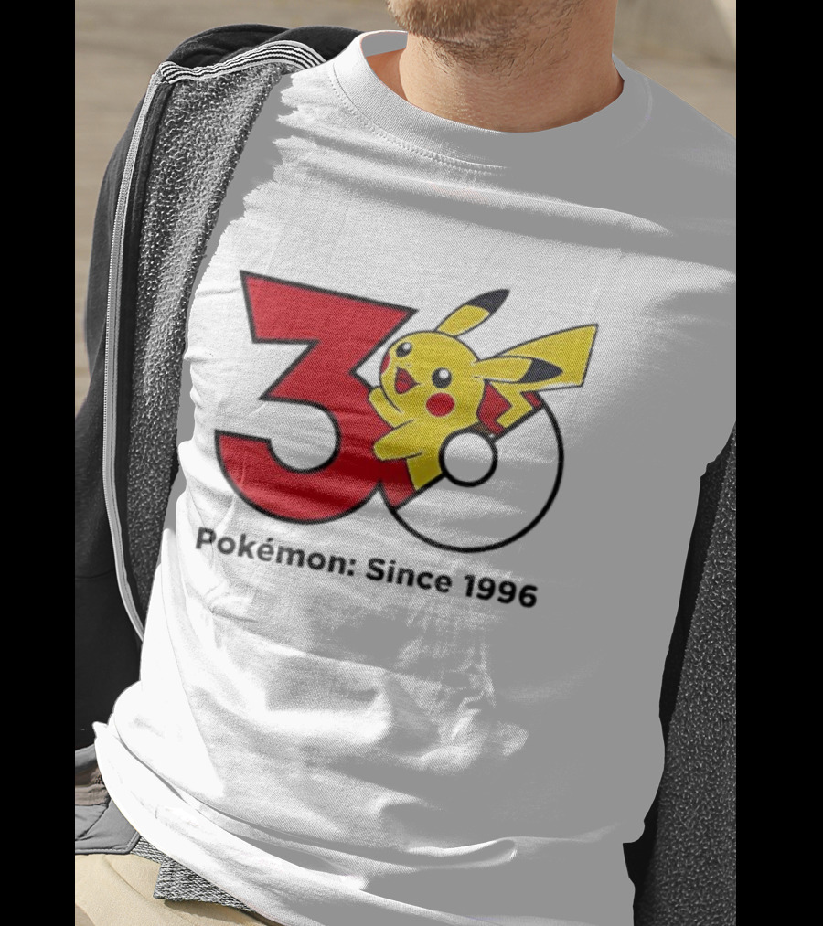 Pokémon 30th Anniversary Since 1996 Pikachu Celebration T-Shirt
