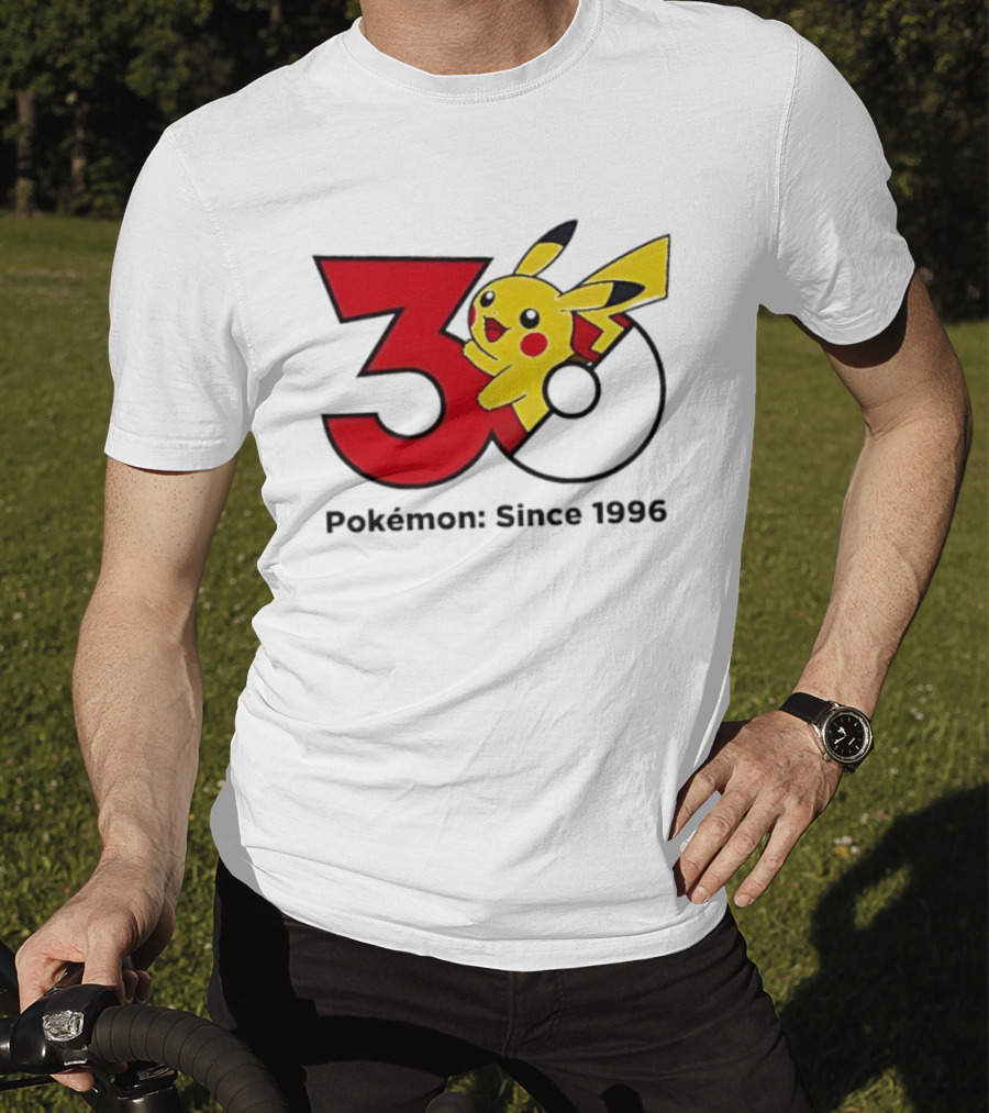 Pokémon 30th Anniversary Since 1996 Pikachu Celebration T-Shirt