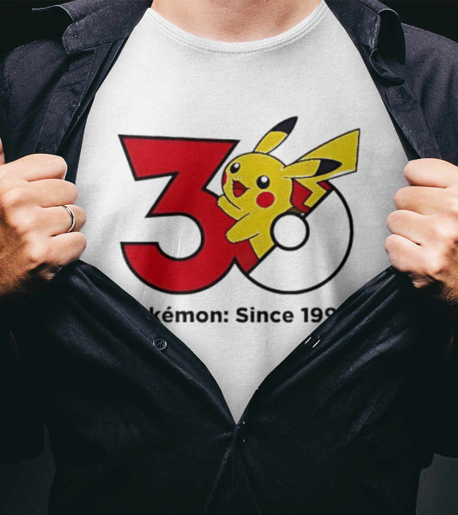 Pokémon 30th Anniversary Since 1996 Pikachu Celebration T-Shirt