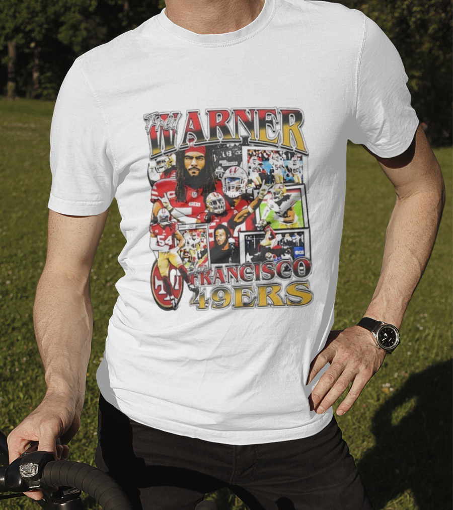 Fred Warner San Francisco 49ers Linebacker NFL Football Collage T-Shirt