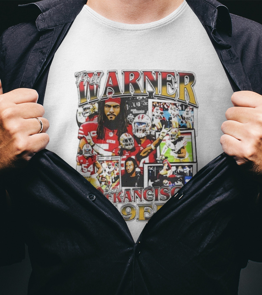 Fred Warner San Francisco 49ers Linebacker NFL Football Collage T-Shirt
