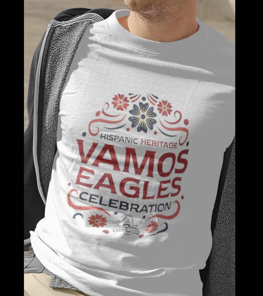 Hispanic Heritage Vamos Eagles Celebration With Floral T-Shirt