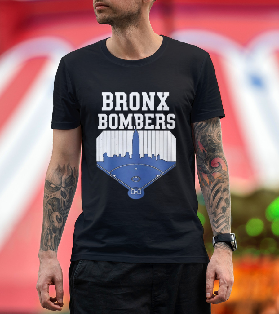 Bronx Bombers Baseball Skyline T-Shirt