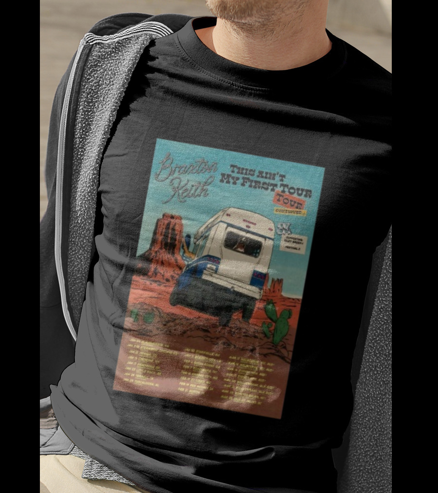 Braxton Keith This Ain't My First Tour 2026 Dates Bus Desert Scene T-Shirt