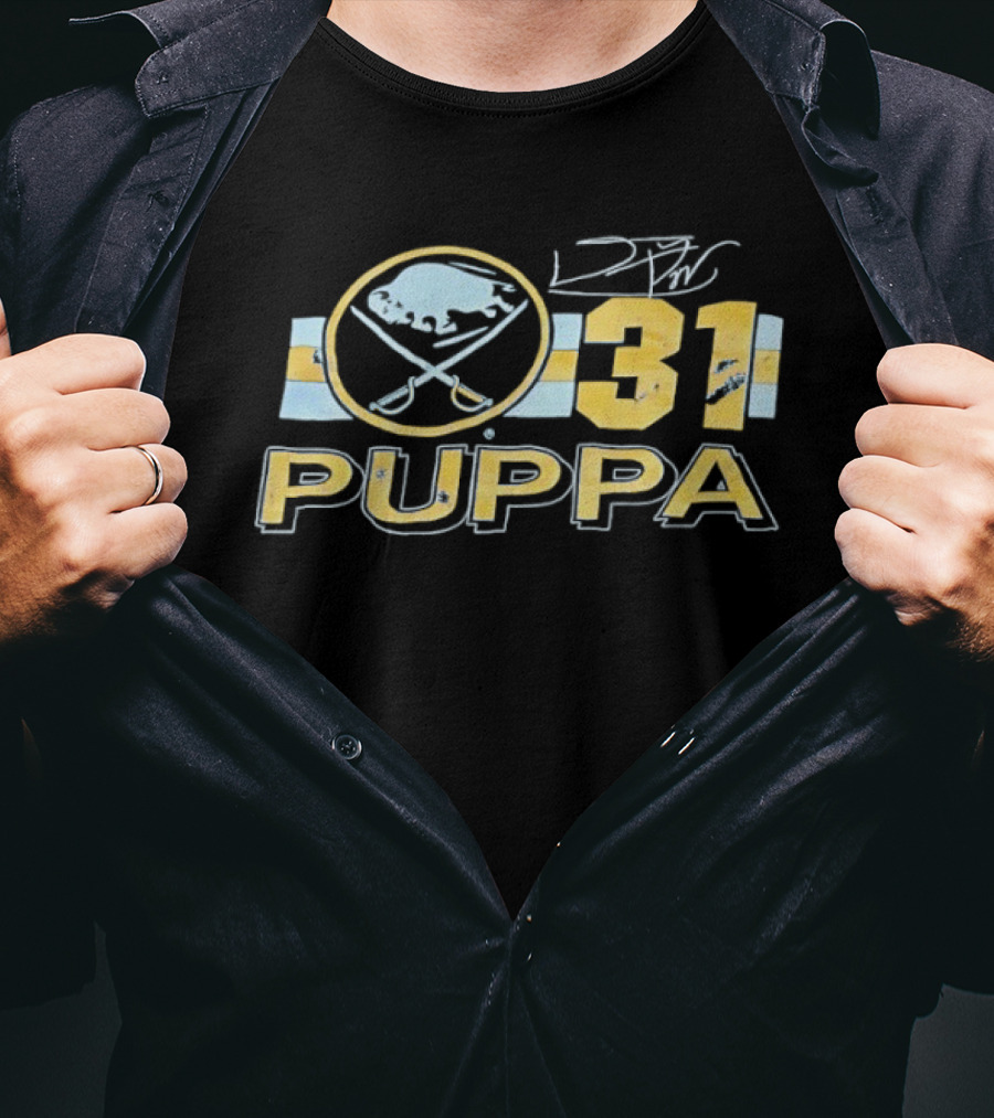 Buffalo Sabres Daren Puppa 31 Signature Hockey Fan T-Shirt