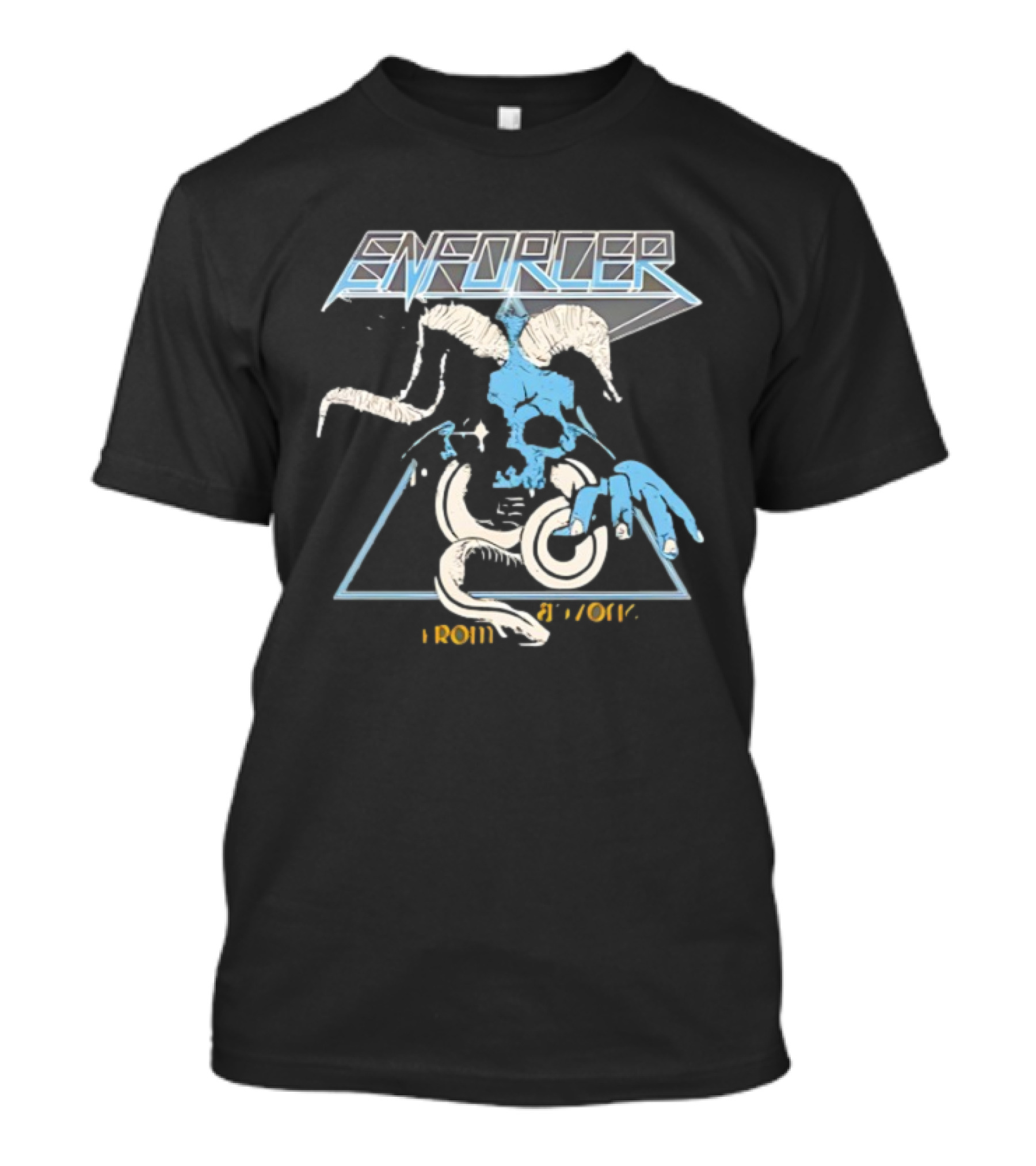 Enforcer Devil Blue Skull From Beyond Retro Metal T-Shirt