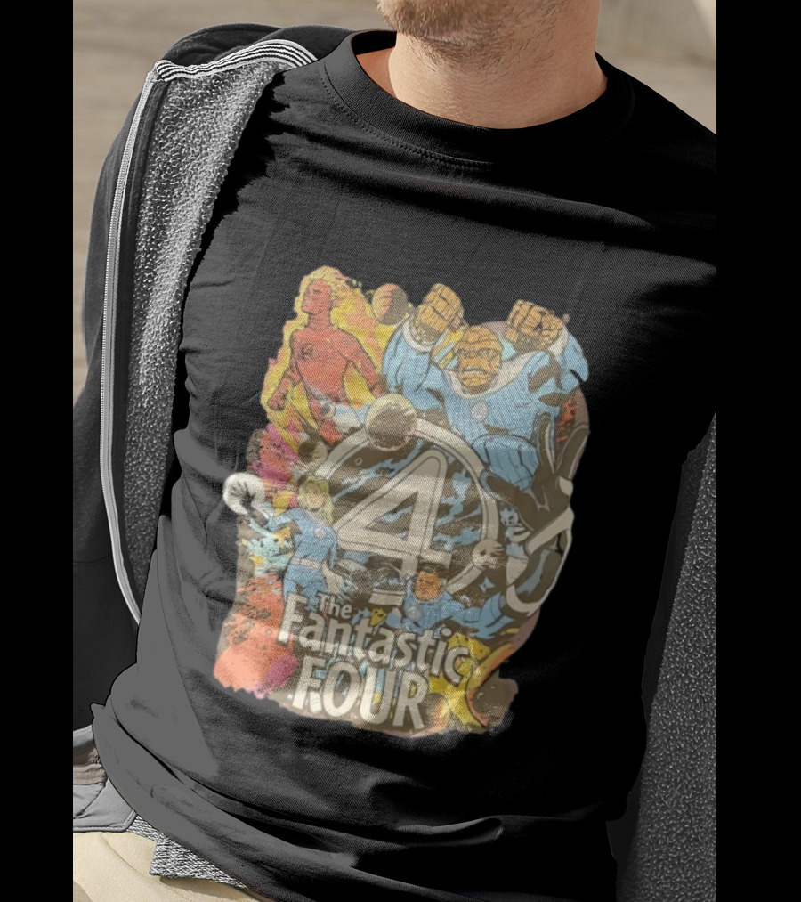 The Fantastic Four Comic Book Style Mr. Fantastic Invisible Woman Human Torch The Thing T-Shirt