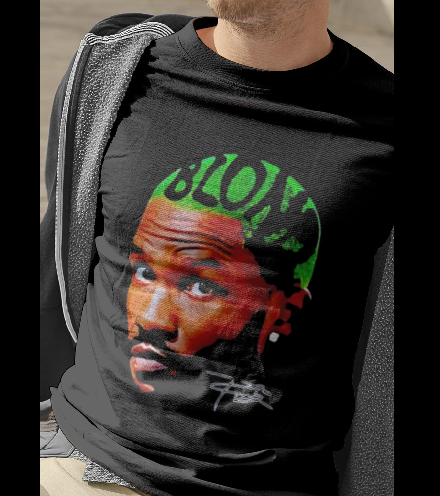 Blond Frank Ocean Big Face Green Hair Signature T-Shirt