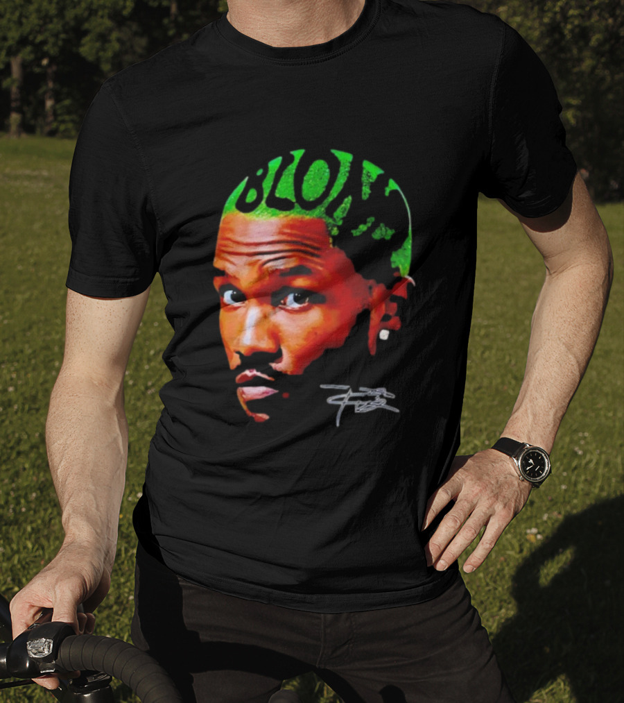 Blond Frank Ocean Big Face Green Hair Signature T-Shirt