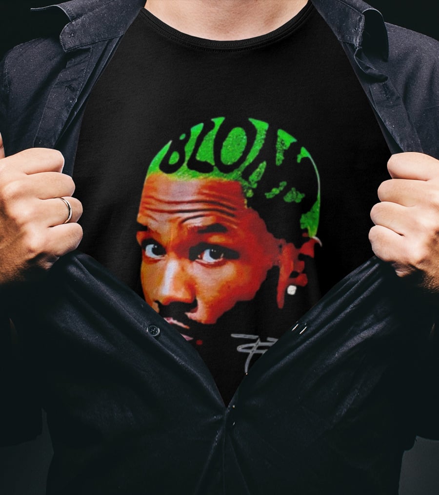 Blond Frank Ocean Big Face Green Hair Signature T-Shirt
