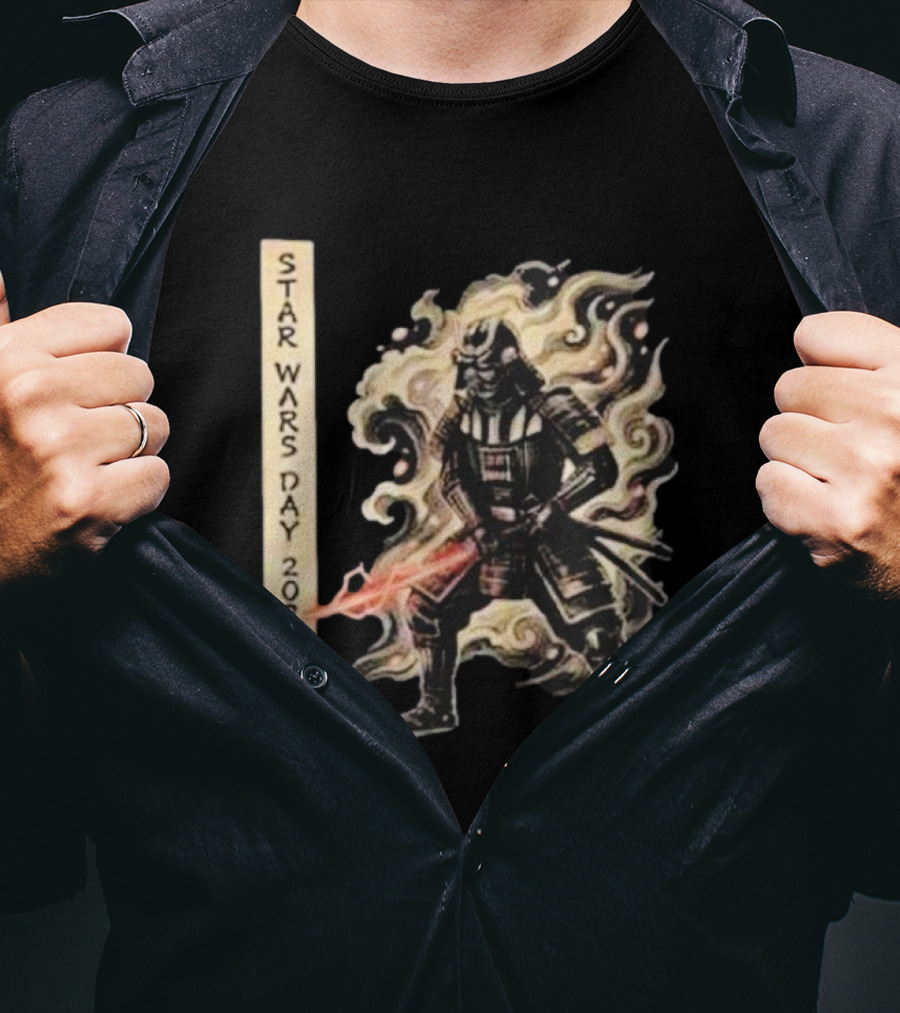 Star Wars Day 2026 May 4 Darth Vader Samurai Japanese Ukiyo E T-Shirt