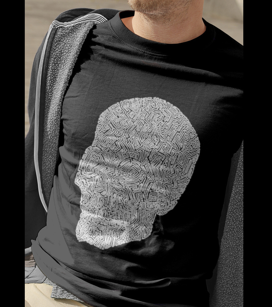 Noah Scalin Obsessive Compulsive Skull Maze T-Shirt