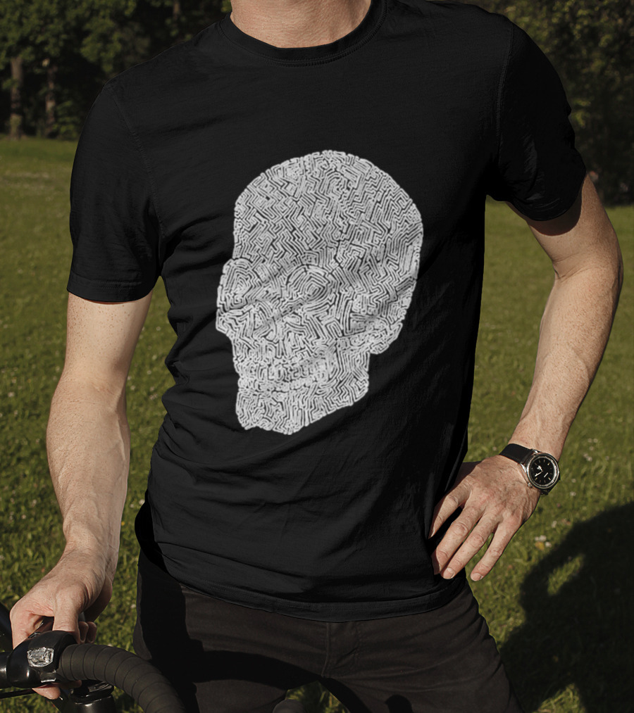 Noah Scalin Obsessive Compulsive Skull Maze T-Shirt