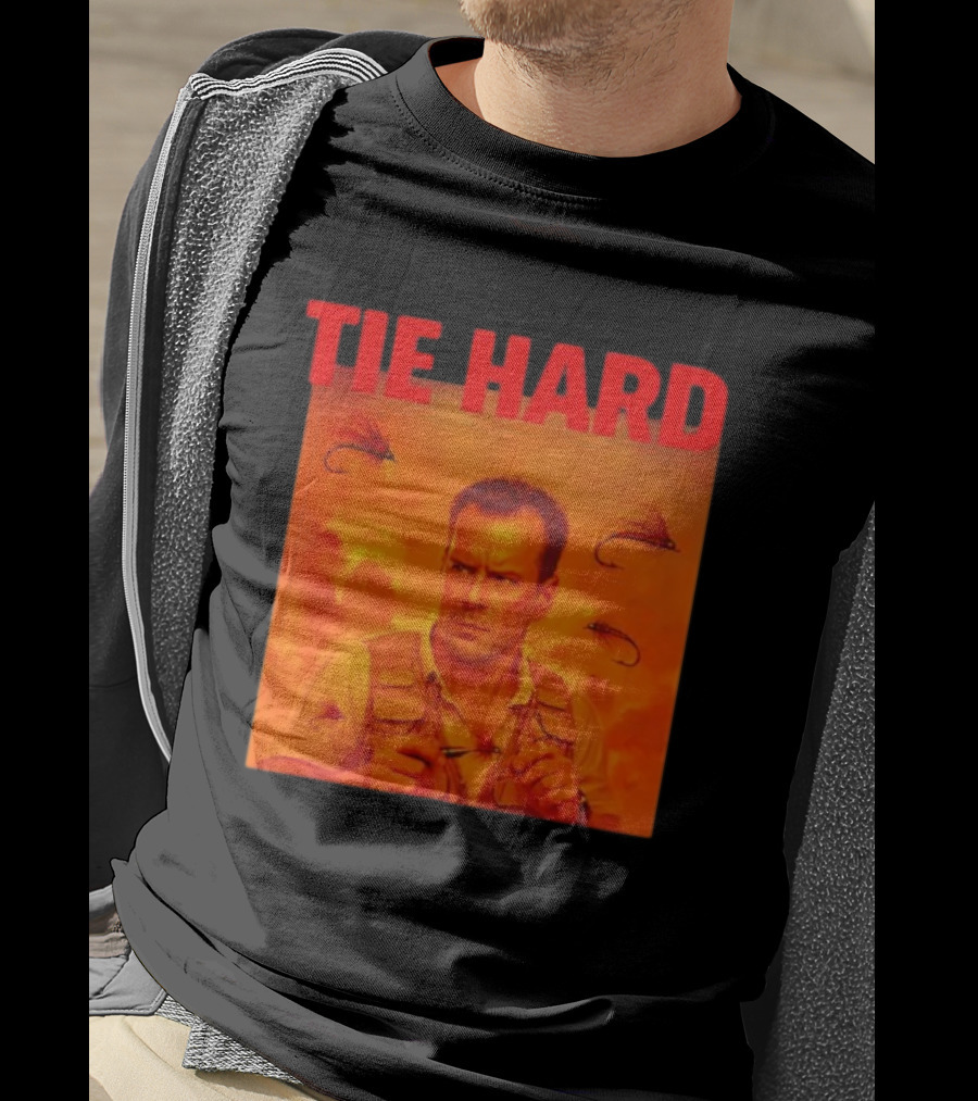 TIE HARD Fly Fisherman Action Hero T-Shirt