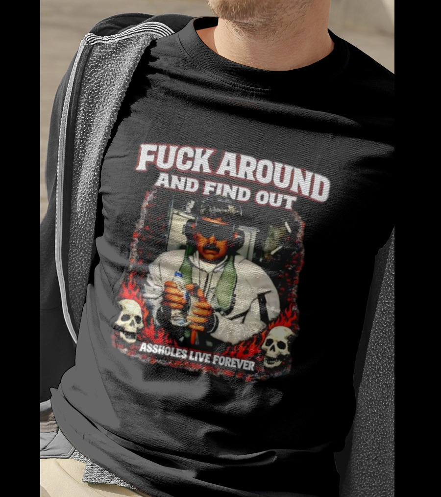 F*** Around And Find Out Venezuela Assholes Live Forever Skulls T-Shirt