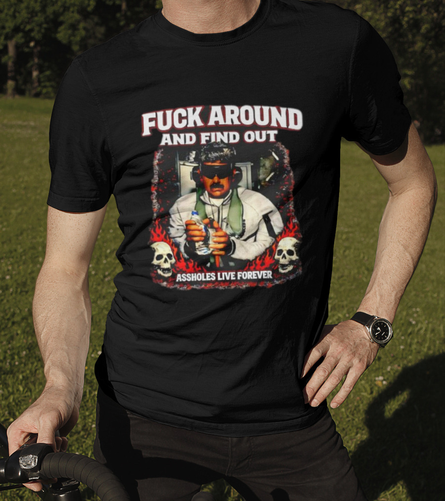 F*** Around And Find Out Venezuela Assholes Live Forever Skulls T-Shirt