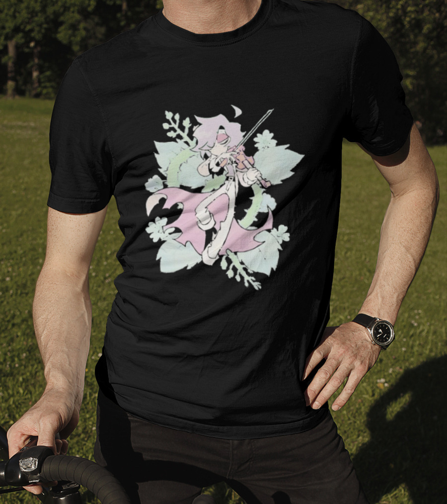 Zeddyzi Ramshackle Stone Vibes Guitar Player With Pastel Floral T-Shirt
