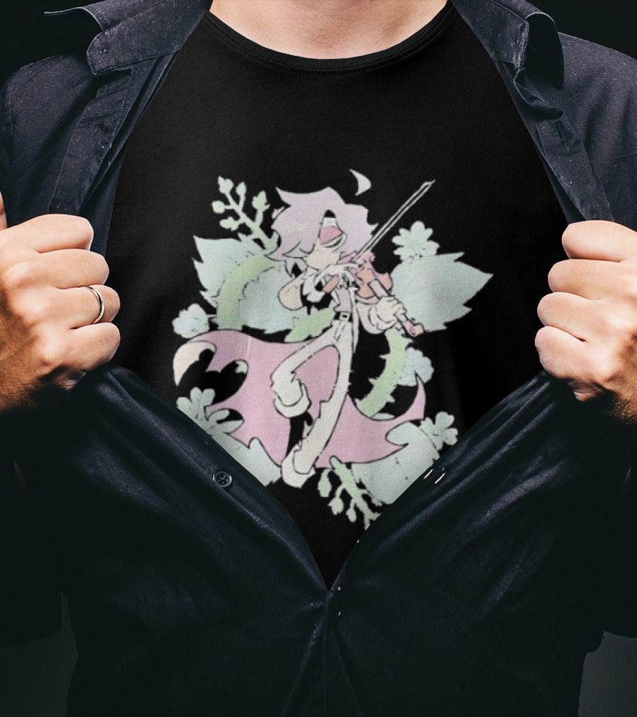 Zeddyzi Ramshackle Stone Vibes Guitar Player With Pastel Floral T-Shirt