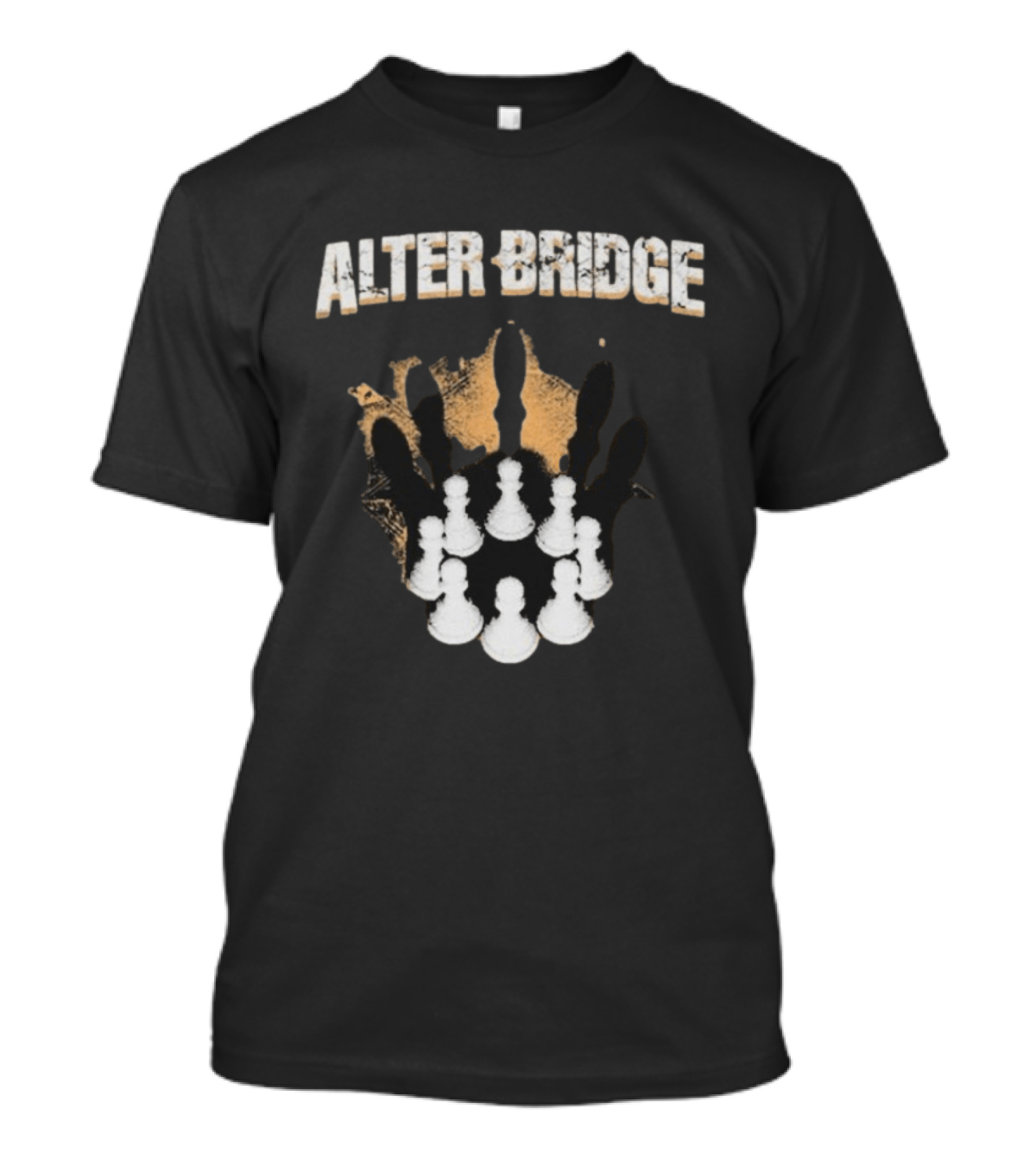 Alter Bridge Pawns Kings Crown Chess Pieces Band Merchandising T-Shirt
