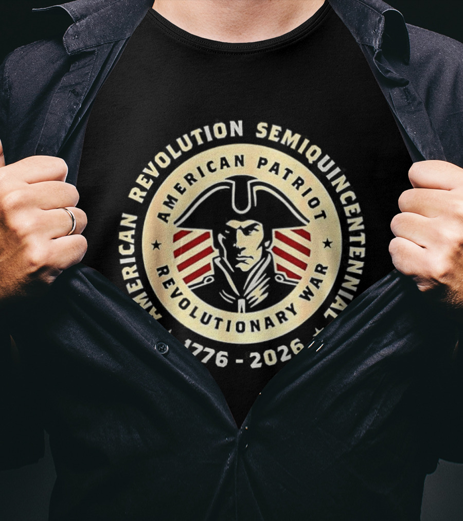 American Revolution Semiquincentennial 1776 2026 USA Patriot Revolutionary War Anniversary T-Shirt