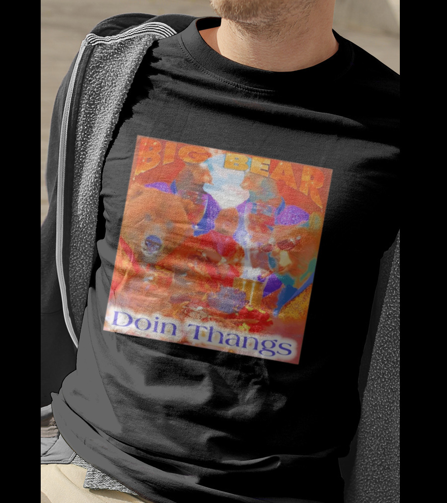 Big Bear Doin Thangs Album Cover Collage T-Shirt