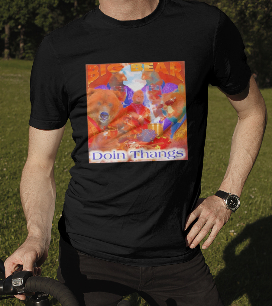 Big Bear Doin Thangs Album Cover Collage T-Shirt