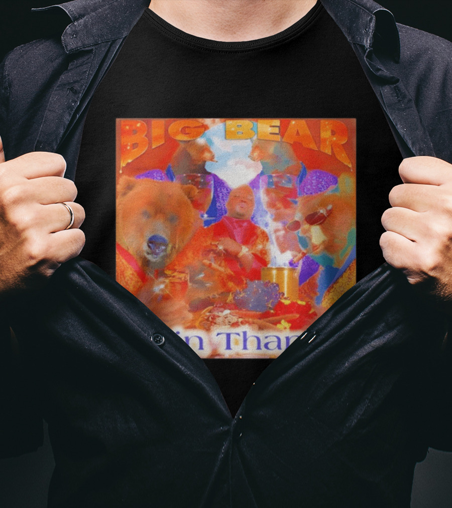 Big Bear Doin Thangs Album Cover Collage T-Shirt