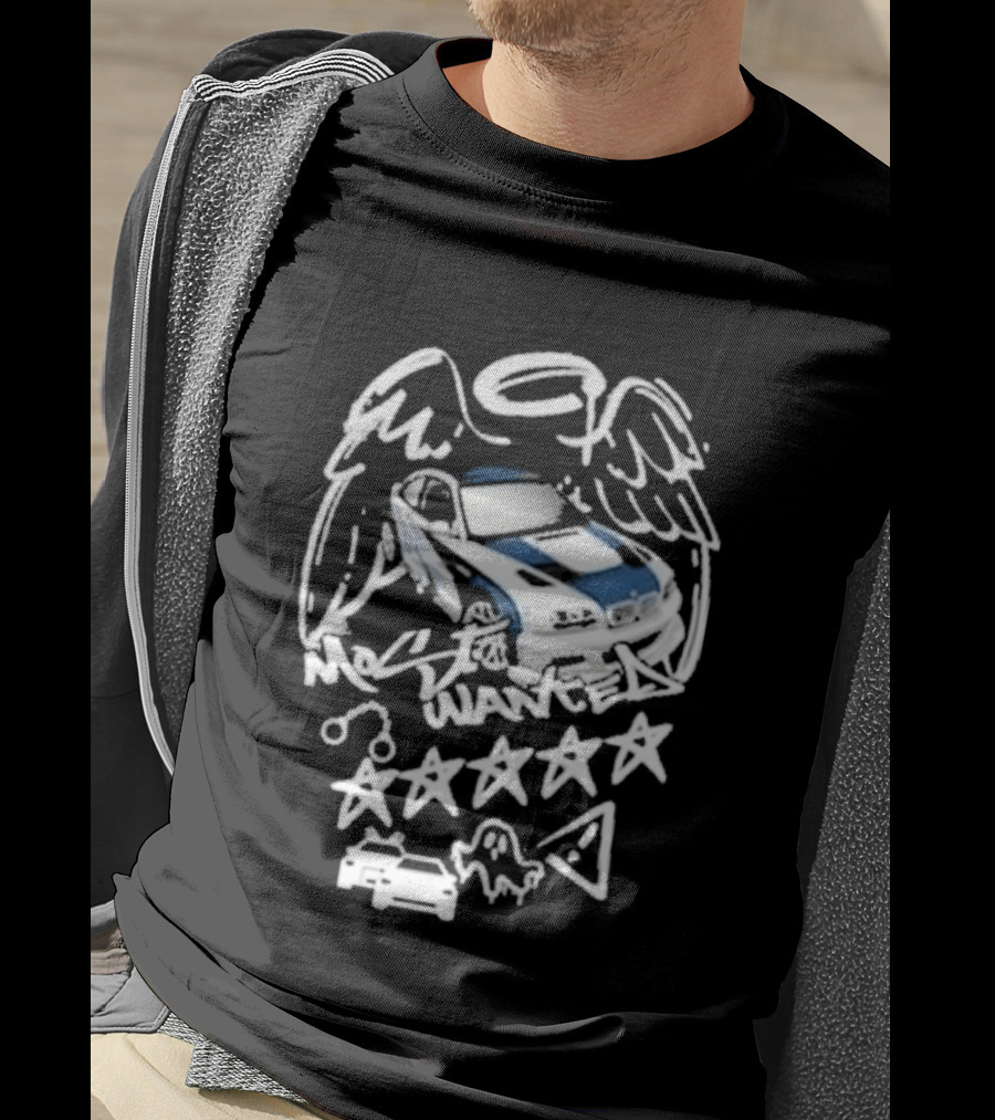 BMW M3 E46 Most Wanted Halo Angel Wings Five Stars T-Shirt