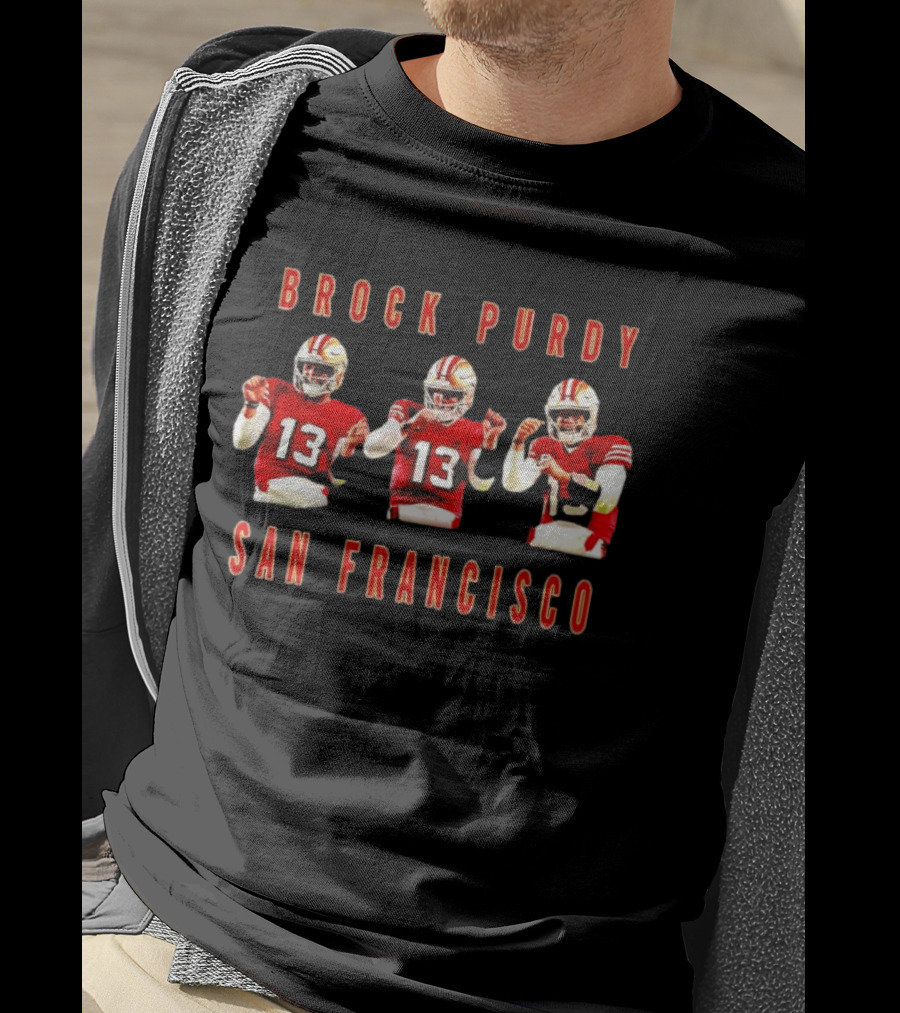 Brock Purdy 13 San Francisco 49ers Quarterback Action T-Shirt