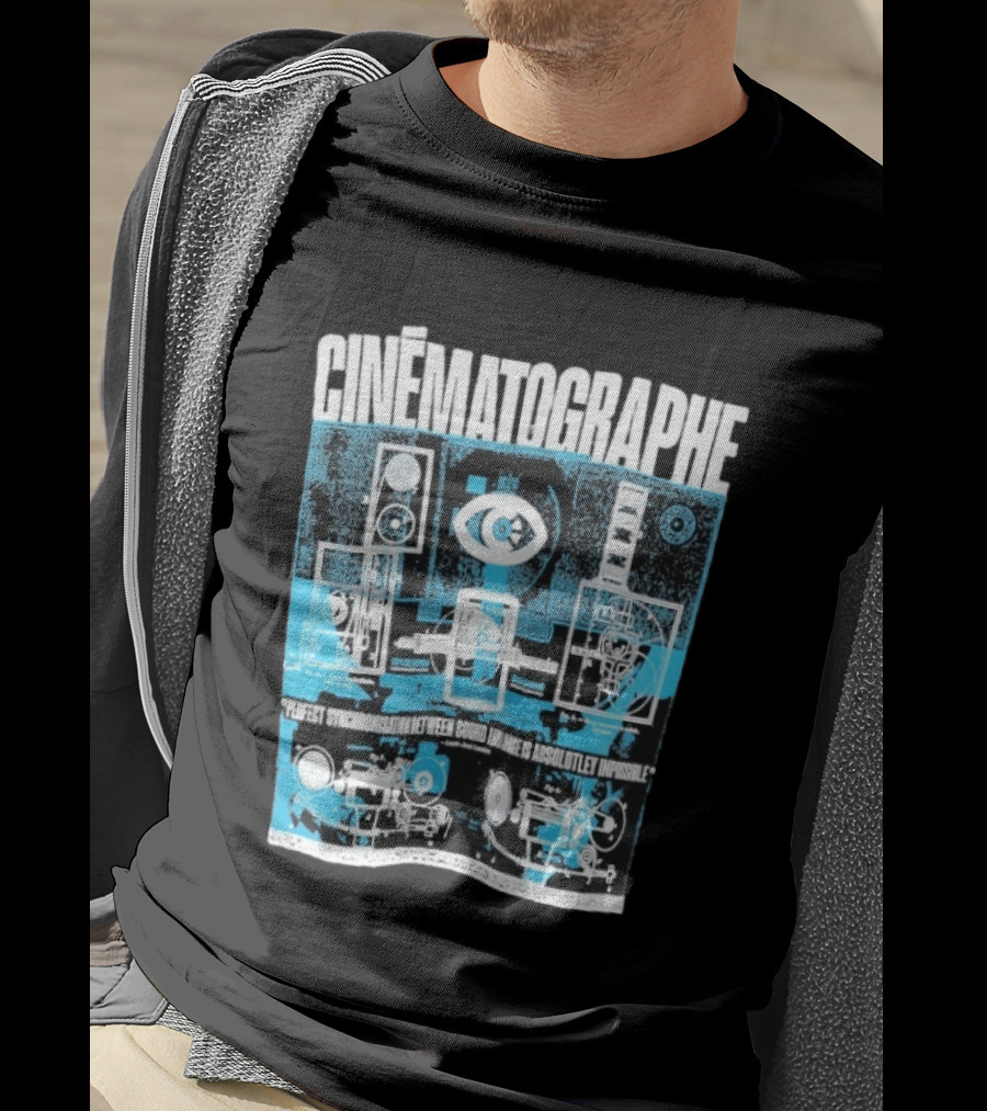 Cinématographe Perfect Synchronisation Between Sound And Image Is Absolutely Impossible Apparatus Schematic T-Shirt