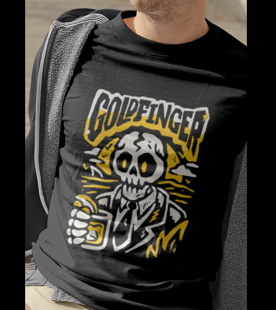 Goldfinger Skeleton Holding Tijuana T-Shirt
