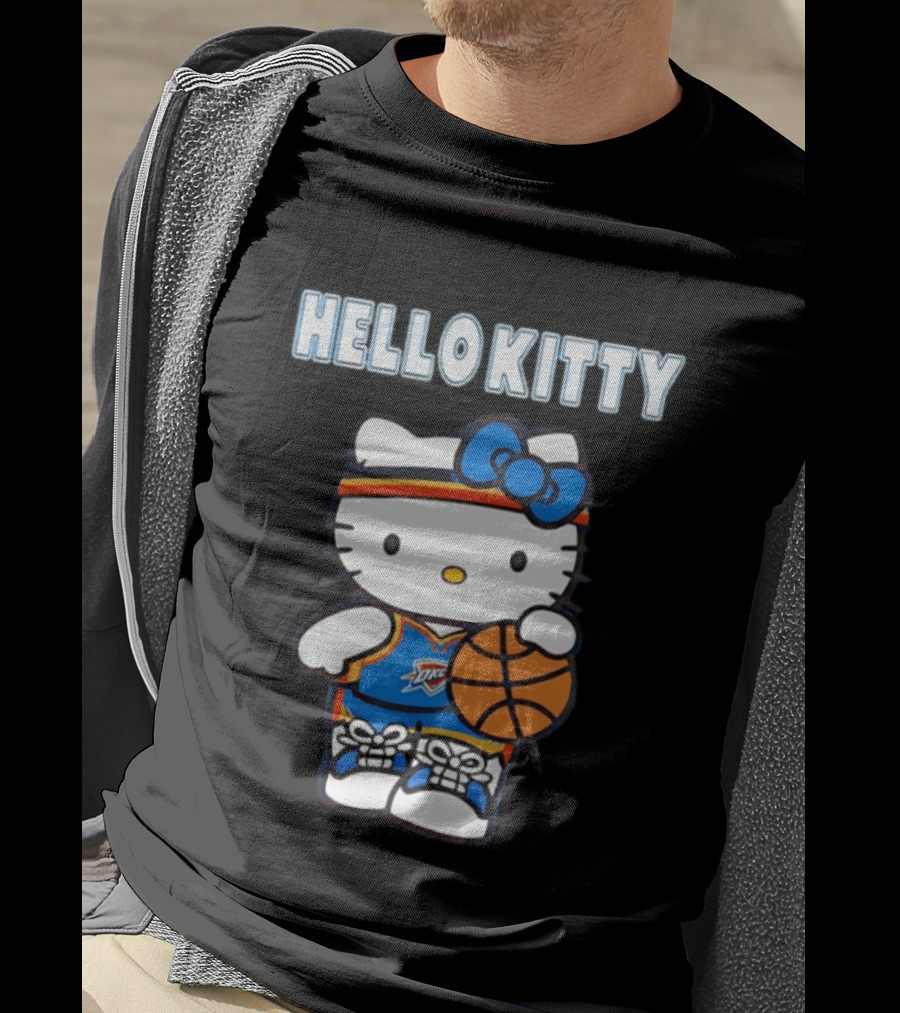 Hello Kitty Oklahoma City Thunder Basketball T-Shirt