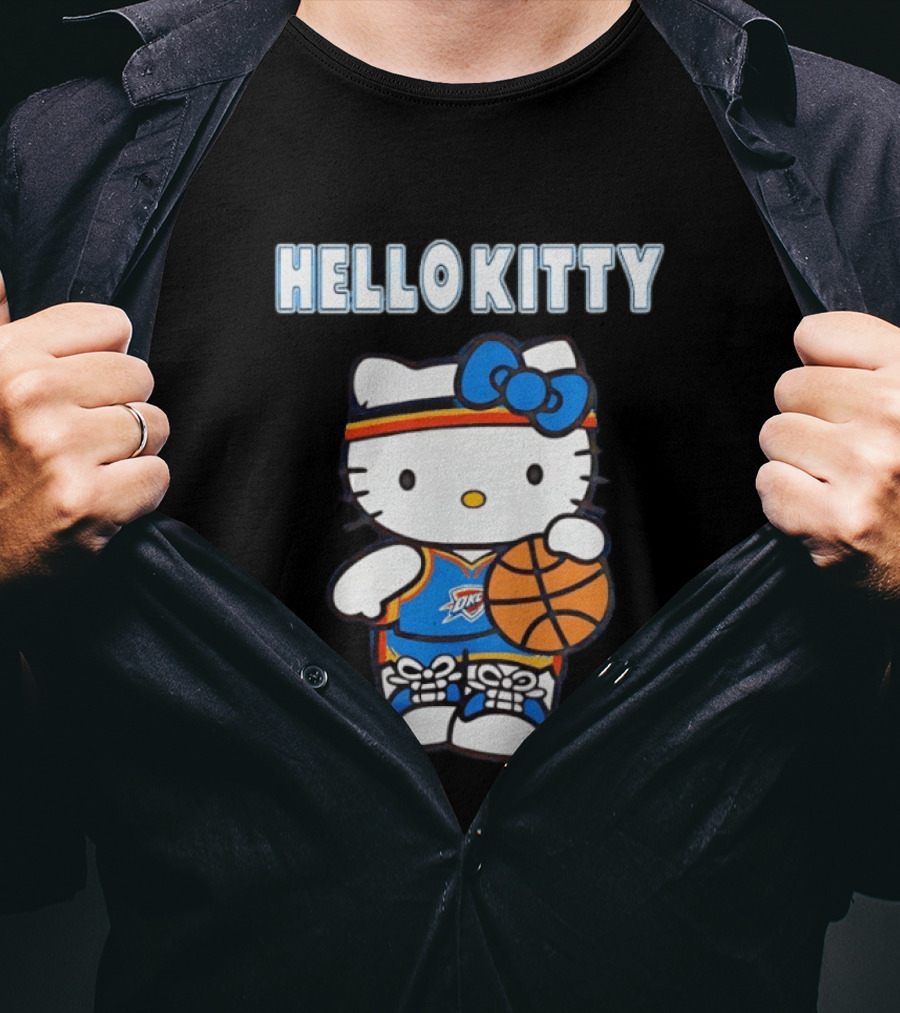 Hello Kitty Oklahoma City Thunder Basketball T-Shirt