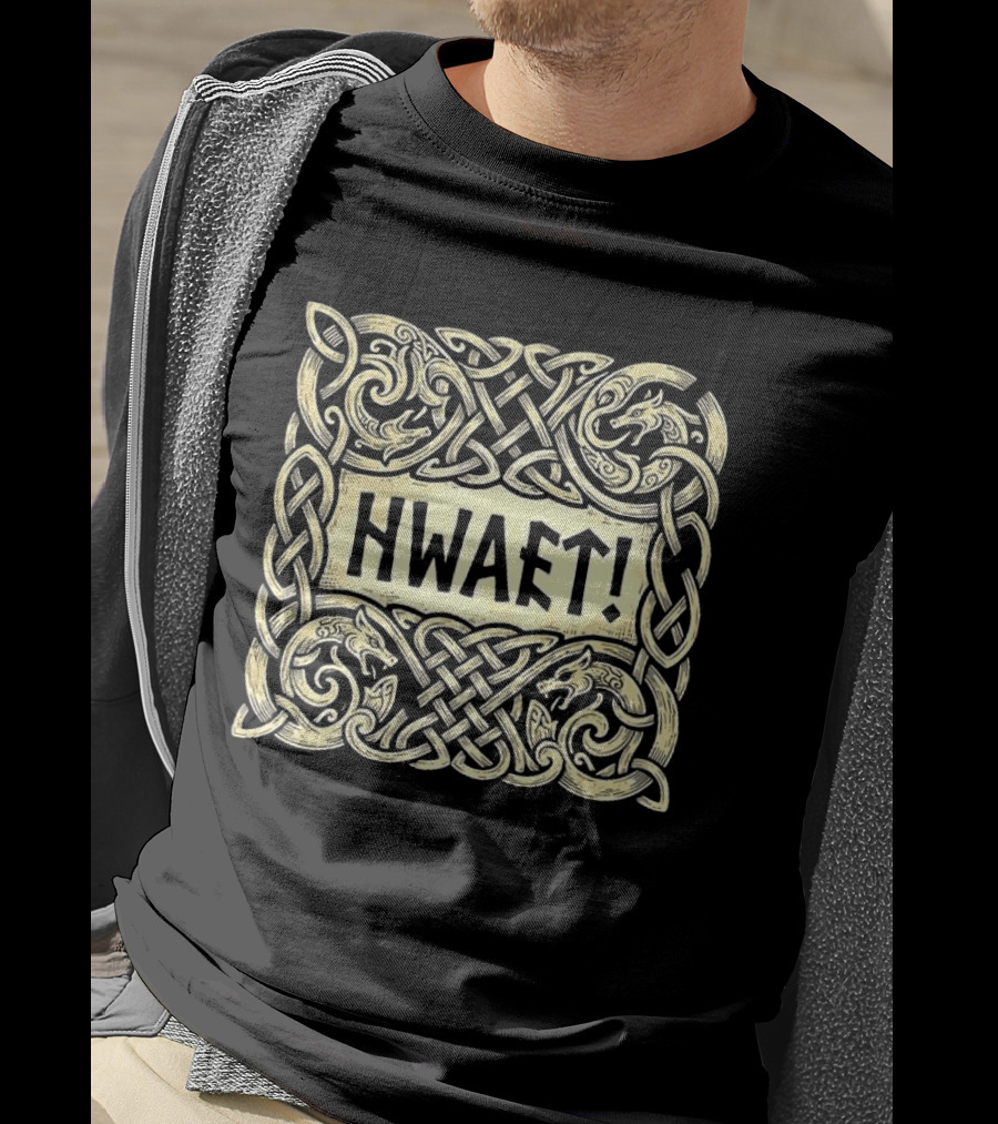 Hwaet Beowulf Viking Knotwork T-Shirt