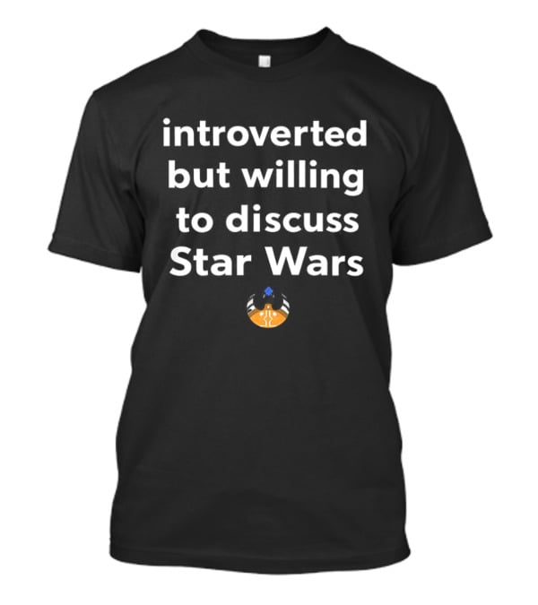 Introverted But Willing To Discuss Star Wars With Jedi Mandalorian Helmet T-Shirt