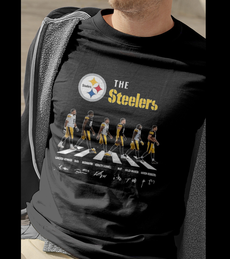 Pittsburgh Steelers Player Signatures Crosswalk T-Shirt
