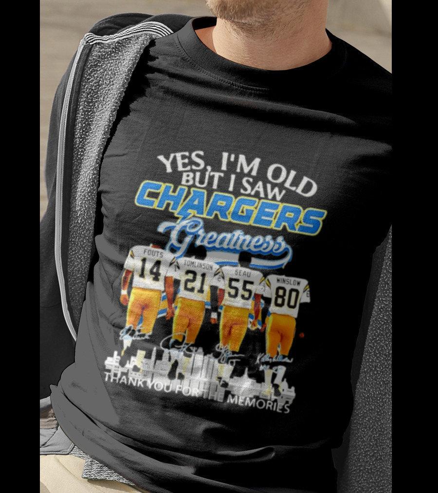 Yes I’m Old But I Saw LA Chargers Greatness Logo T-Shirt