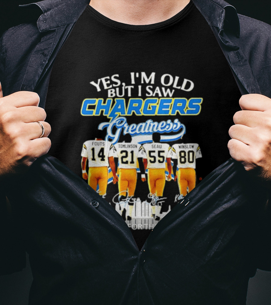 Yes I’m Old But I Saw LA Chargers Greatness Logo T-Shirt