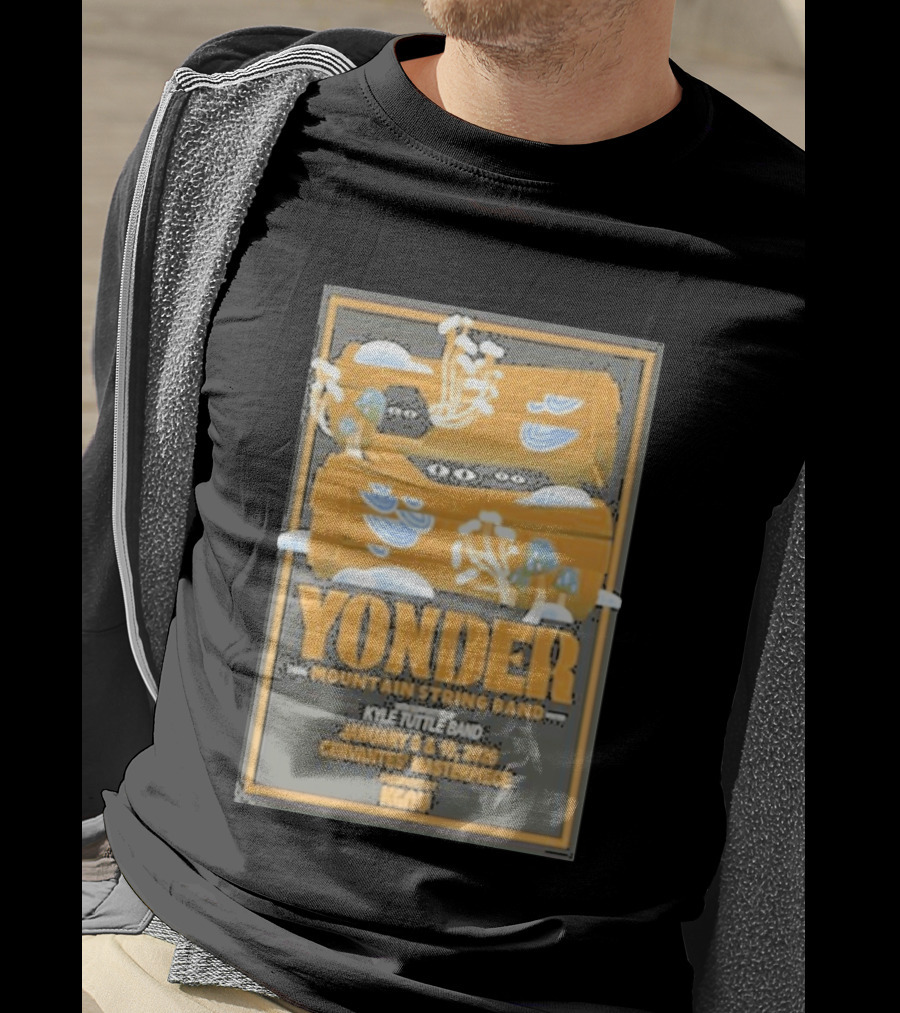 Yonder Mountain String Band Kyle Tuttle Band January 9 10 2026 Cervantes Masterpiece KGNU T-Shirt