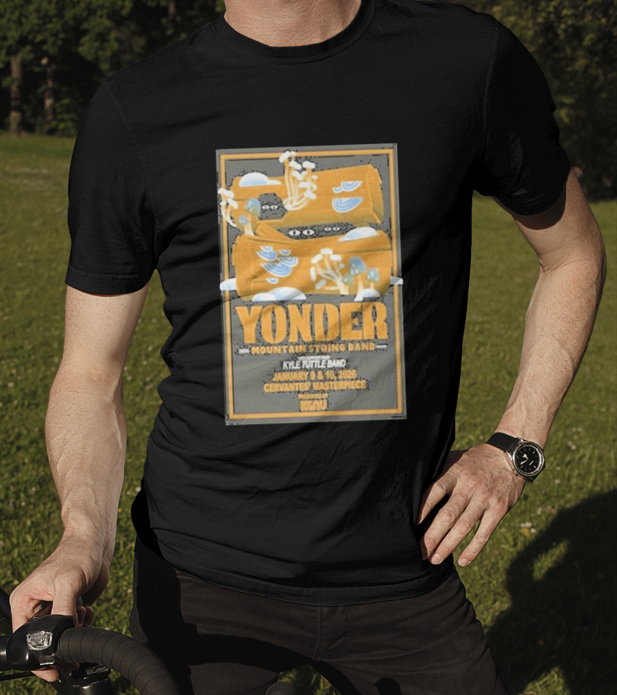 Yonder Mountain String Band Kyle Tuttle Band January 9 10 2026 Cervantes Masterpiece KGNU T-Shirt