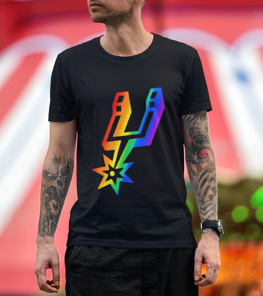 San Antonio Spurs LGBT Pride Rainbow Spurs T-Shirt
