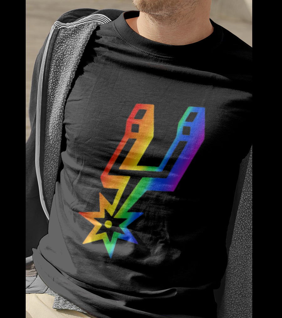 San Antonio Spurs LGBT Pride Rainbow Spurs T-Shirt
