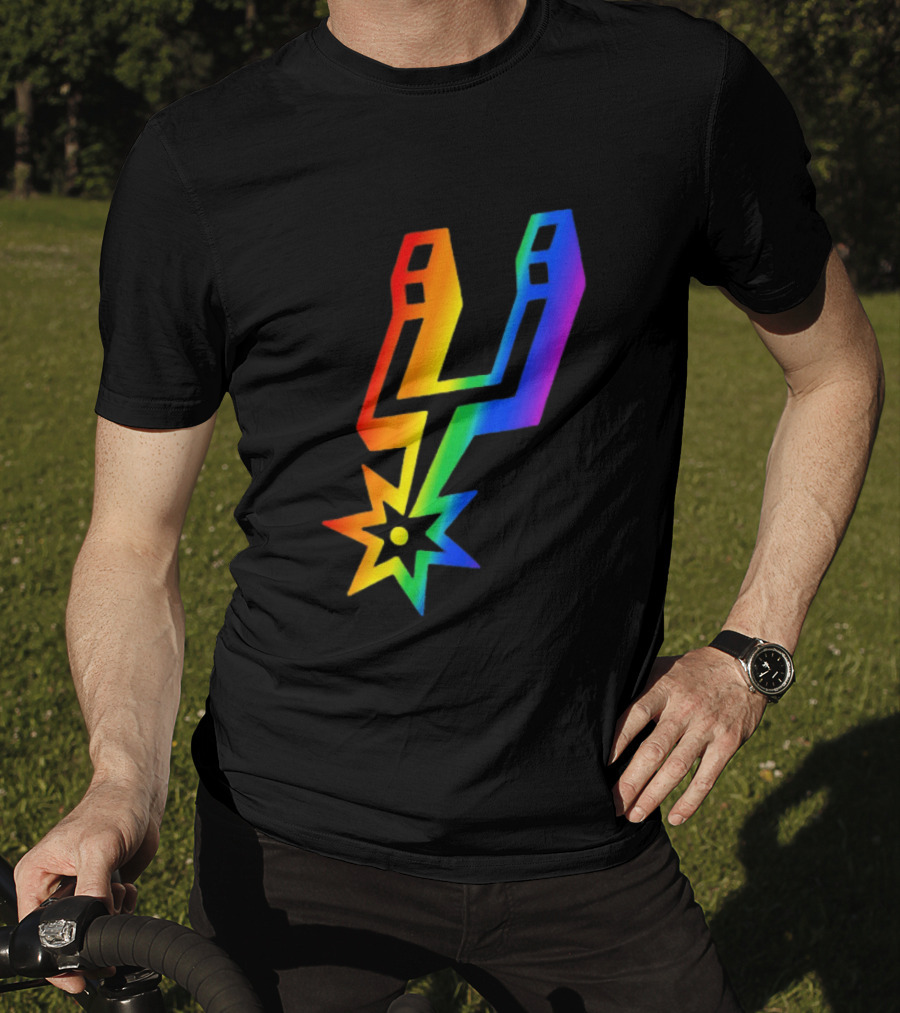 San Antonio Spurs LGBT Pride Rainbow Spurs T-Shirt